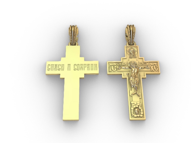 Крест золотой 585