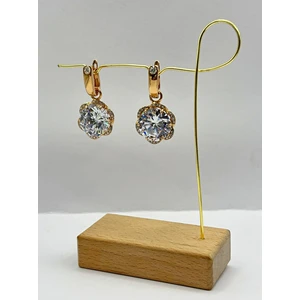 Золотые серьги с фианитами